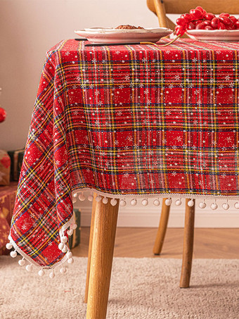 イエローホワイトクリスマスポリエステル繊維ポリエステルチェック柄クリスマスホリデーコスチューム