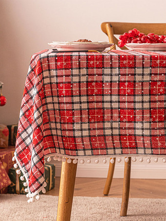 ホワイト ホワイトクリスマスポリエステル繊維ポリエステルチェック柄クリスマスホリデーコスチューム