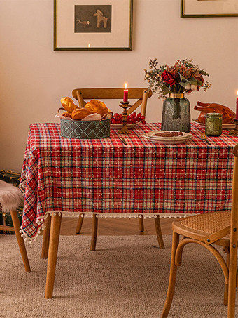 ホワイトクリスマスポリエステル繊維ポリエステルチェック柄クリスマスホリデーコスチューム