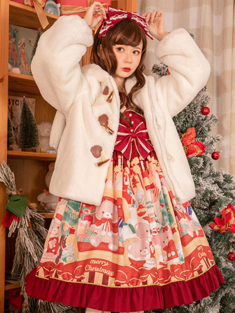 スイートロリータコート 白衣 オーバーコート ポリエステル 春ロリータ アウター