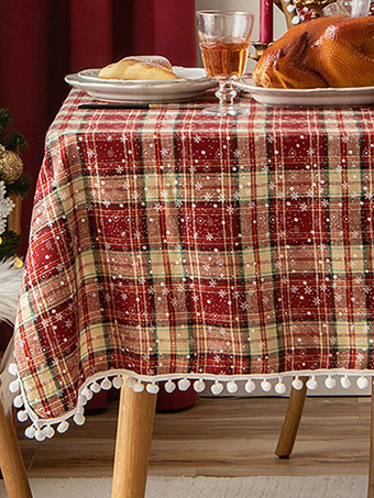 レッドクリスマスポリエステル繊維ポリエステルチェック柄クリスマスホリデーコスチューム