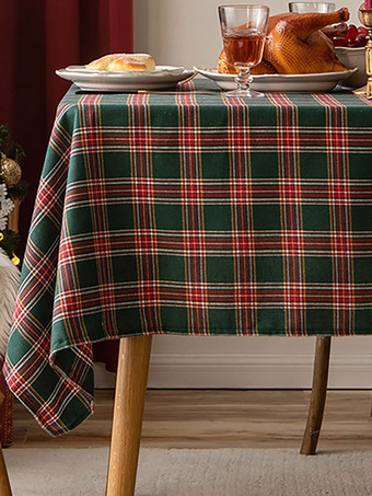 グリーンクリスマスポリエステル繊維ポリエステルチェック柄クリスマスホリデーコスチューム