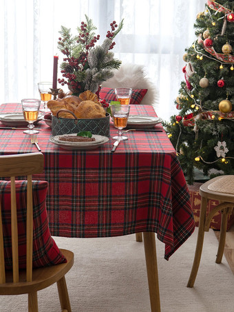 グリーンクリスマスポリエステル繊維ポリエステルチェック柄クリスマスホリデーコスチューム