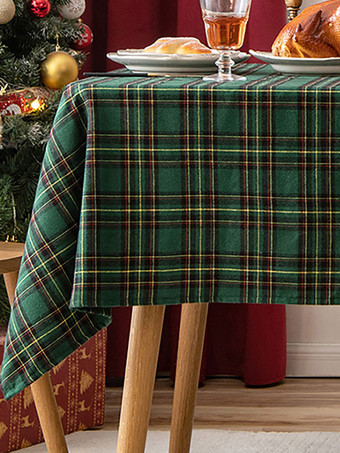 グリーン グリーンクリスマスポリエステル繊維ポリエステルチェック柄クリスマスホリデーコスチューム