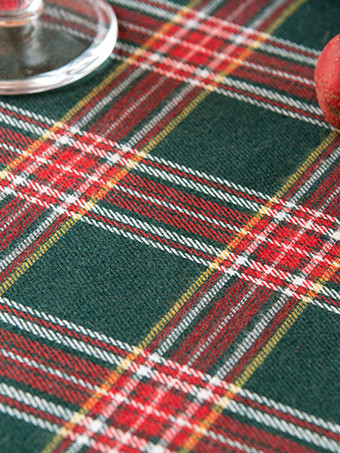 イエローグリーンクリスマスポリエステル繊維ポリエステルチェック柄クリスマスホリデーコスチューム