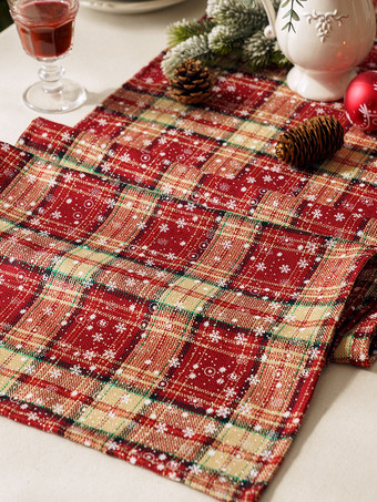 レッドクリスマスポリエステル繊維ポリエステルチェック柄クリスマスホリデーコスチューム