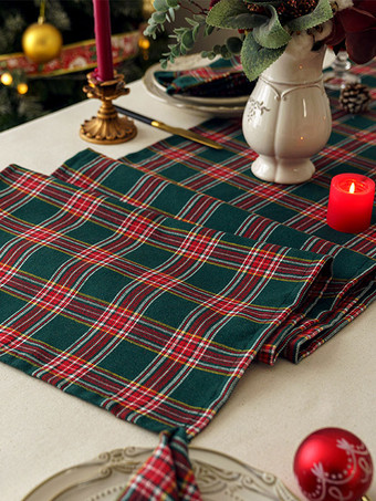 グリーンクリスマスポリエステル繊維ポリエステルチェック柄クリスマスホリデーコスチューム