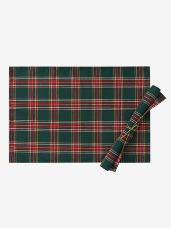 グリーンクリスマスポリエステル繊維ポリエステルチェック柄クリスマスホリデーコスチューム