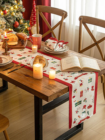 ホワイト ホワイトクリスマスポリエステル繊維ポリエステルクリスマスパターンクリスマスホリデーコスチューム