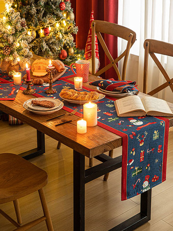 ブルー ホワイトクリスマスポリエステル繊維ポリエステルクリスマスパターンクリスマスホリデーコスチューム