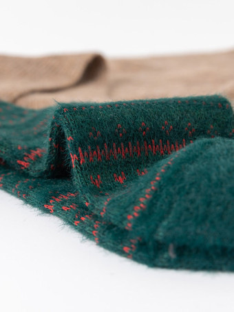 綿混紡靴下アステカ柄クリスマスギフト冬暖かい靴下