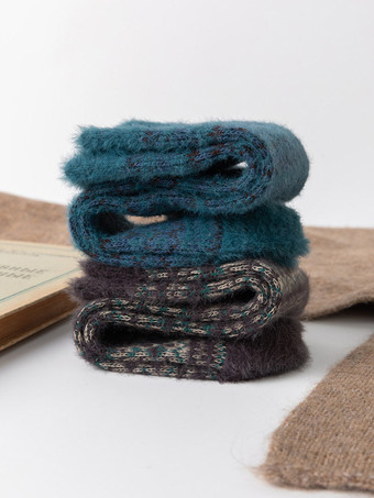 綿混紡靴下アステカ柄クリスマスギフト冬暖かい靴下