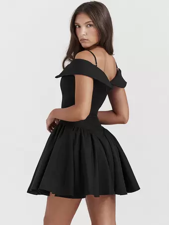 Little fashion black dress spaghetti straps