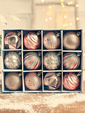 シャンパンカラーアクセサリー クリスマス シルバー 合成クリスマス パターン クリスマス ホリデー コスチューム