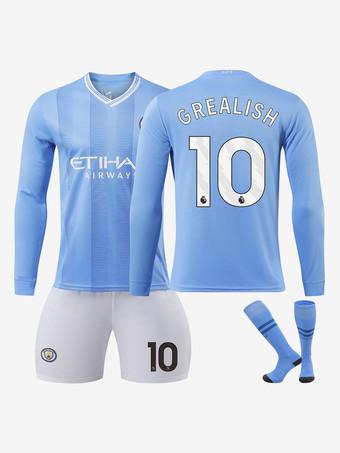 Manchester City No.10 GREALISH Home Jersey 23/24 3 Pieces