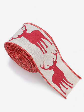 レッドアクセサリークリスマスレッドポリエステル繊維クリスマスパターンクリスマスホリデーコスチューム