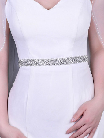 花嫁ベルト シルバー ダイヤモンド ベルト
