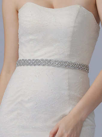 花嫁ベルト シルバー ダイヤモンド ベルト