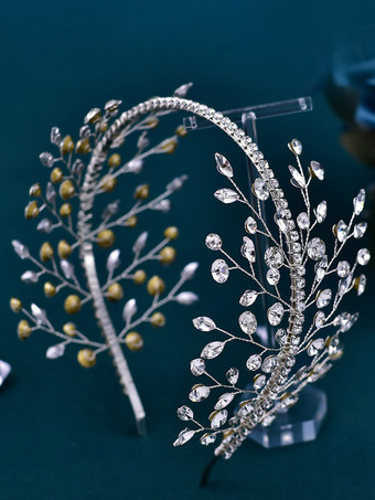 かぶと ウェディング帽子 ラインストーン ブライダル ヘアアクセサリー