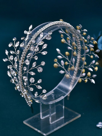 かぶと ウェディング帽子 ラインストーン ブライダル ヘアアクセサリー