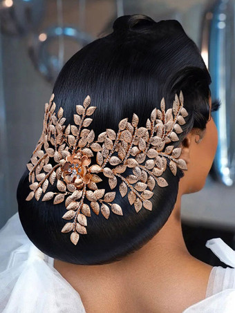 結婚式のかぶとイヤリング帽子金属ヘアアクセサリー花嫁のための