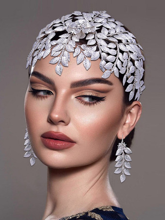 結婚式のかぶとイヤリング帽子金属ヘアアクセサリー花嫁のための