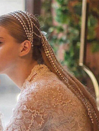 ウェディング ヘッドピース 帽子 ラインストーン ブライダル ヘアアクセサリー