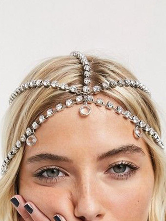 かぶと ウェディング帽子 ラインストーン ブライダル ヘアアクセサリー