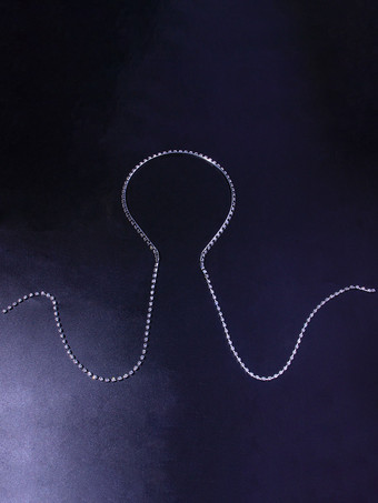 シルバー ヘッドピース ウェディング帽子 ラインストーン ブライダル ヘアアクセサリー