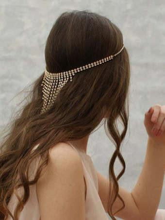 ウェディング ヘッドピース ヘッドウェア ラインストーン ブライダル ヘアアクセサリー