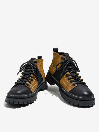 メンズブーツ ワークブーツ スエードレザー ラウンドトゥ コンバットブーツ