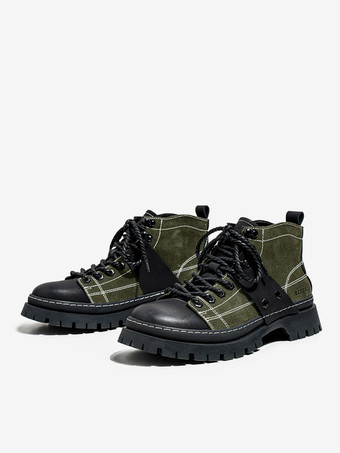 メンズブーツ ワークブーツ スエードレザー ラウンドトゥ コンバットブーツ