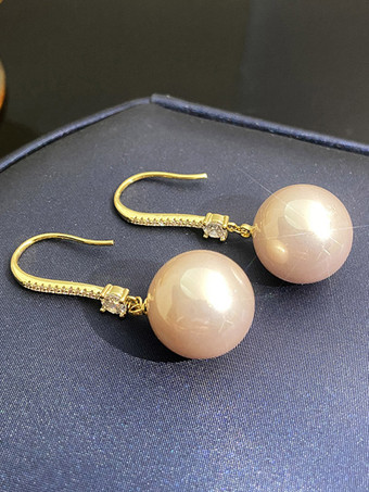 ゴールド ウェディング イヤリング イミテーション パール メタル ピアス ウェディング ジュエリー