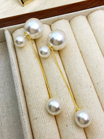 ブライダル イヤリング イミテーション パール メタル ピアス ブライダル ジュエリー