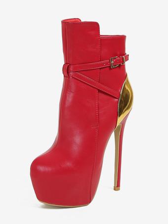 Sexy red outlet booties