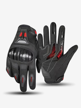 rouge Gants Moto Anti-Glissant Imperméables Course Vélo Escalade Randonnée Écran Tactile