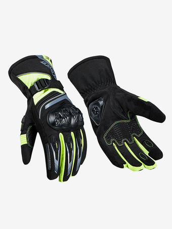 verde Guantes para montar en motocicleta cálidos resistentes al desgaste anticaídas impermeables para carreras ciclismo escalada senderismo guantes para ciclista con dedos completos