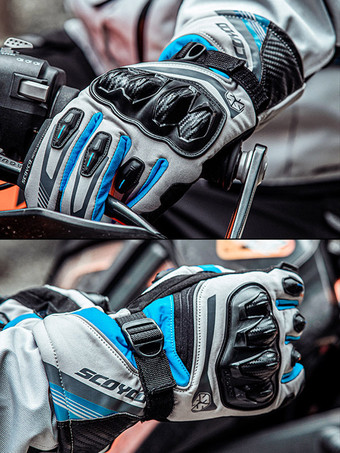 Guantes para montar en motocicleta cálidos resistentes al desgaste anticaídas impermeables para carreras ciclismo escalada senderismo guantes para ciclista con dedos completos