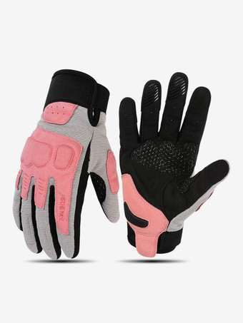 RosaGuantes de motociclista de malla retro macaron para motocicleta guantes anticaída para ciclismo carreras escalada y senderismo
