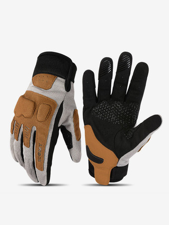 MarrónGuantes de motociclista de malla retro macaron para motocicleta guantes anticaída para ciclismo carreras escalada y senderismo