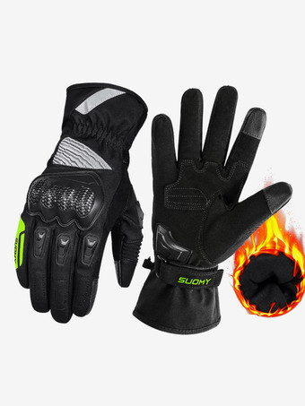 Grün Polyester-Handschuhe Polyesterfaser Herren Aacing Radfahren Klettern Wandern