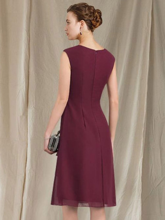 マザードレス Vネック ノースリーブ Aライン プリーツ ゲストドレス 結婚式用