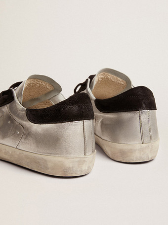   Zapatillas plateadas para hombre Zapatos con cordones y estampado de estrellas con punta redonda