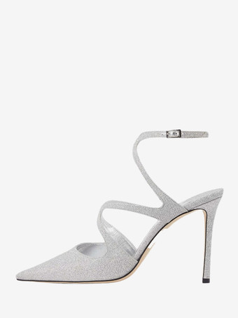 ブラック ハイヒール ポインテッド トゥ スティレット ヒール ストラップ ドレス パンプス