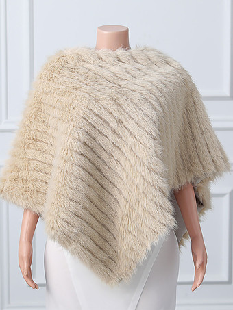 ラクダ色 ウェディングラップ ホワイト ハイカラー トップス フェイクファー ブライダル カバーアップ