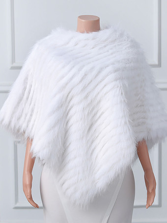 ホワイト ウェディングラップ ホワイト ハイカラー トップス フェイクファー ブライダル カバーアップ