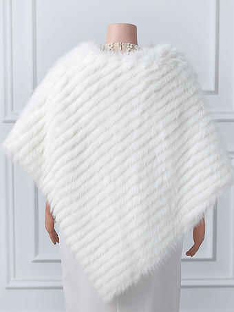ウェディングラップ ホワイト ハイカラー トップス フェイクファー ブライダル カバーアップ