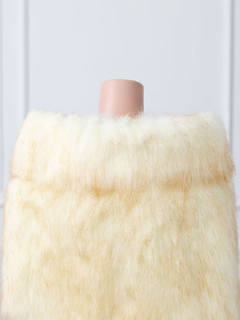 ウェディング ラップ ベージュ トップス フェイクファー ブライダル カバーアップ