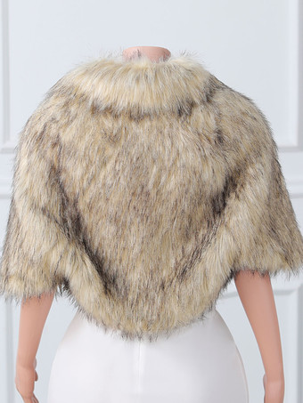 ウェディングラップ エクリュ ホワイト ハーフスリーブ ターンダウンカラー トップス フェイクファー ブライダル カバーアップ