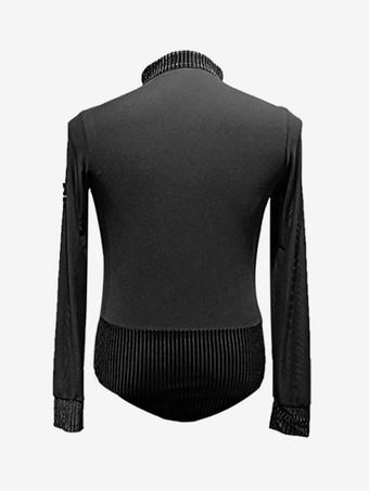 ラテン社交ダンス衣装白メンズポリエステルトップスセクシーなラテンダンス衣装